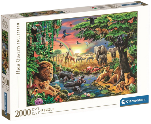 Clementoni - Puzzle 2000 Africké setkání