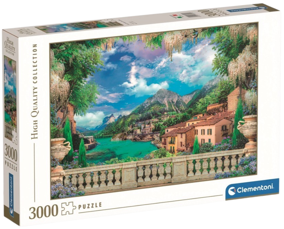 Clementoni - Puzzle 3000 Rozkvetlá terasa u jezera