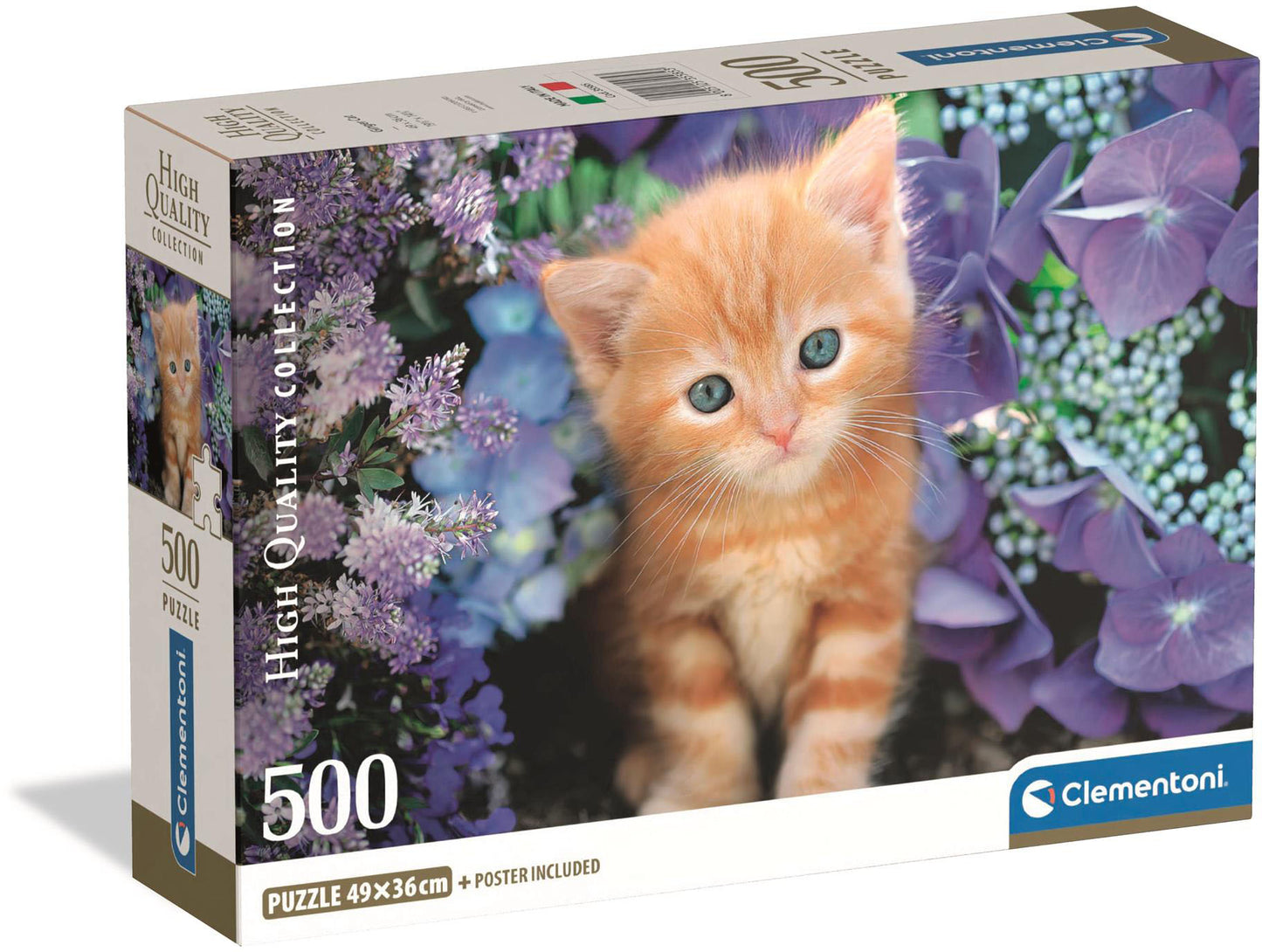 Clementoni - Puzzle 500 Zrzavá kočka
