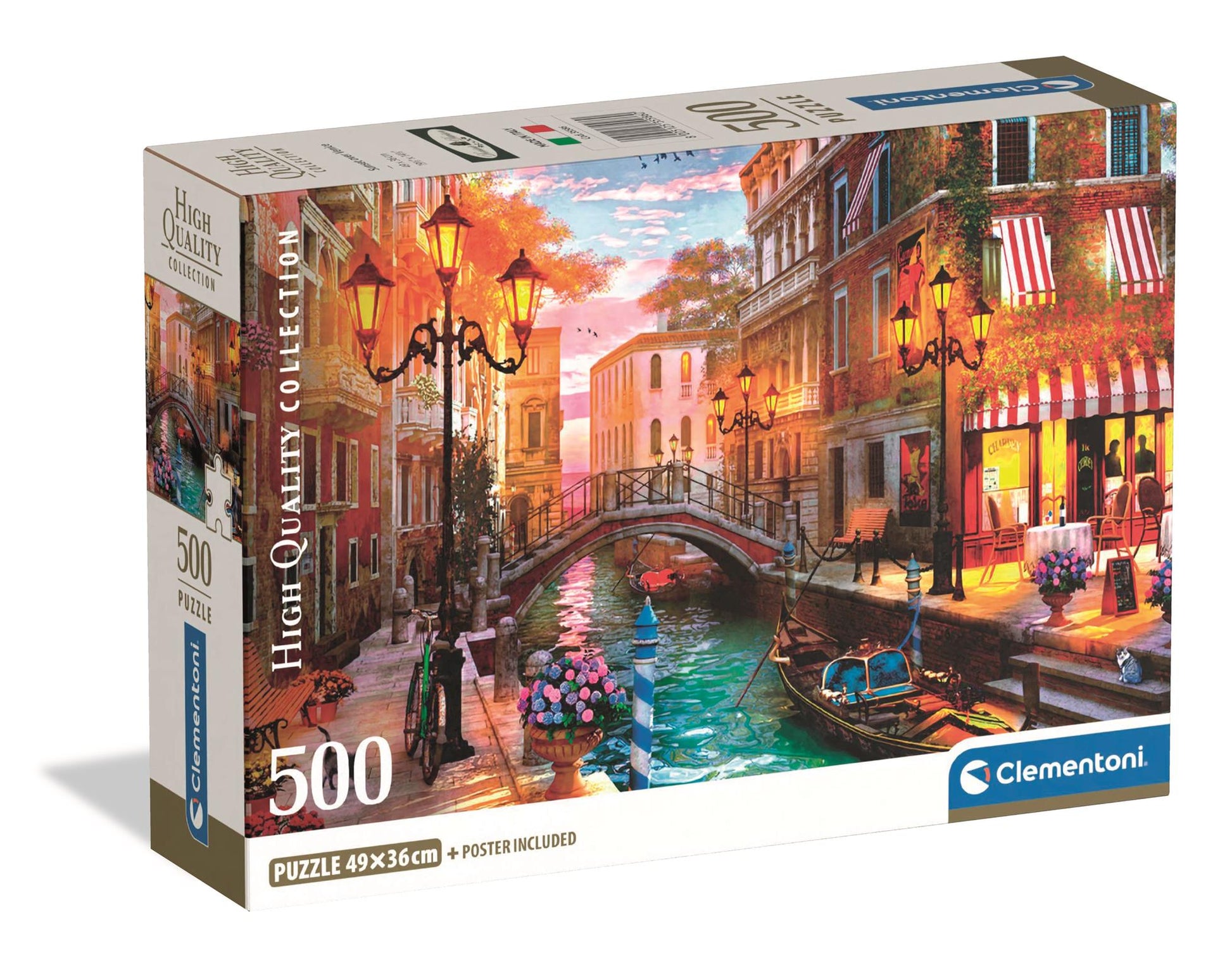 Clementoni - Puzzle 500 Západ slunce nad Benátkami
