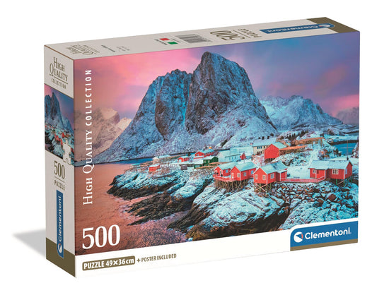 Clementoni - Puzzle 500 Vesnice Hamnoy