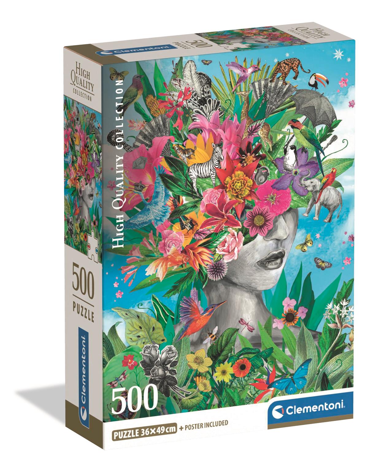 Clementoni - Puzzle 500 Hlava v džungli