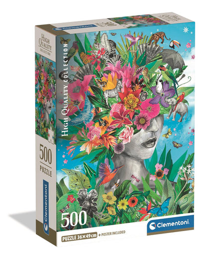 Clementoni - Puzzle 500 Hlava v džungli