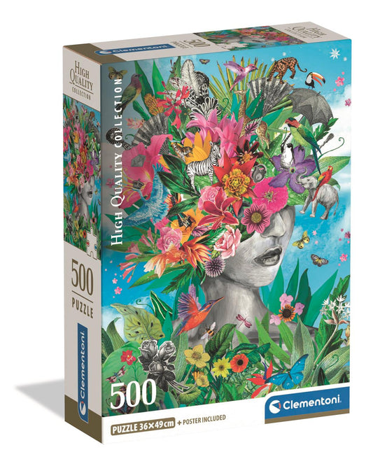 Clementoni - Puzzle 500 Hlava v džungli