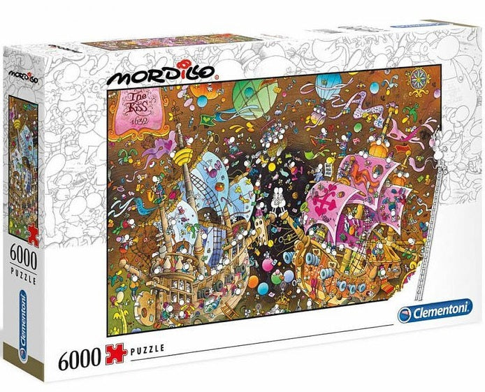 Clementoni - Puzzle 6000 Mordillo: Polibek