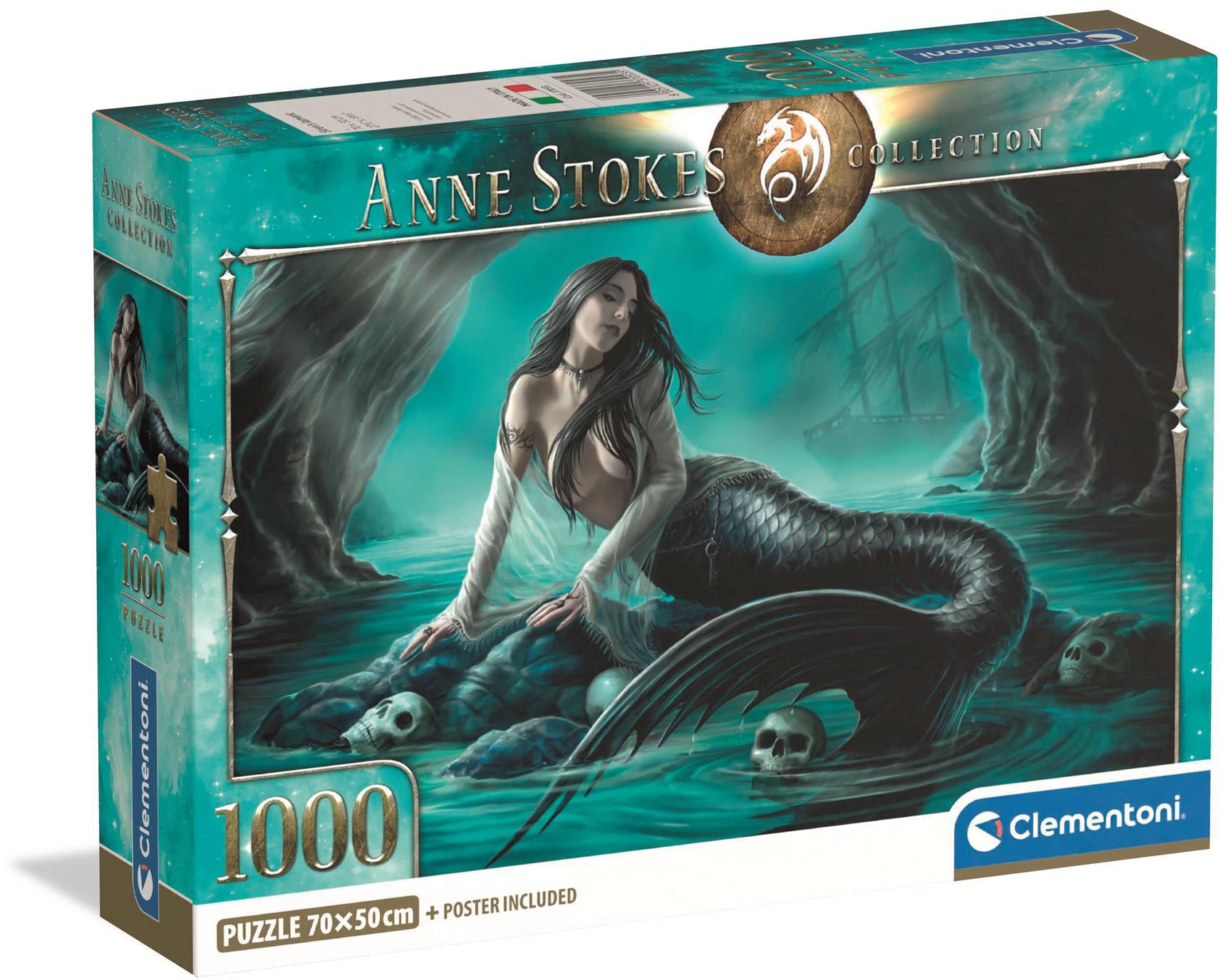 Clementoni - Puzzle 1000 Anne Stokes Sirénina píseň