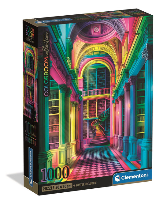 Clementoni - Puzzle 1000 Colorboom Atheneum