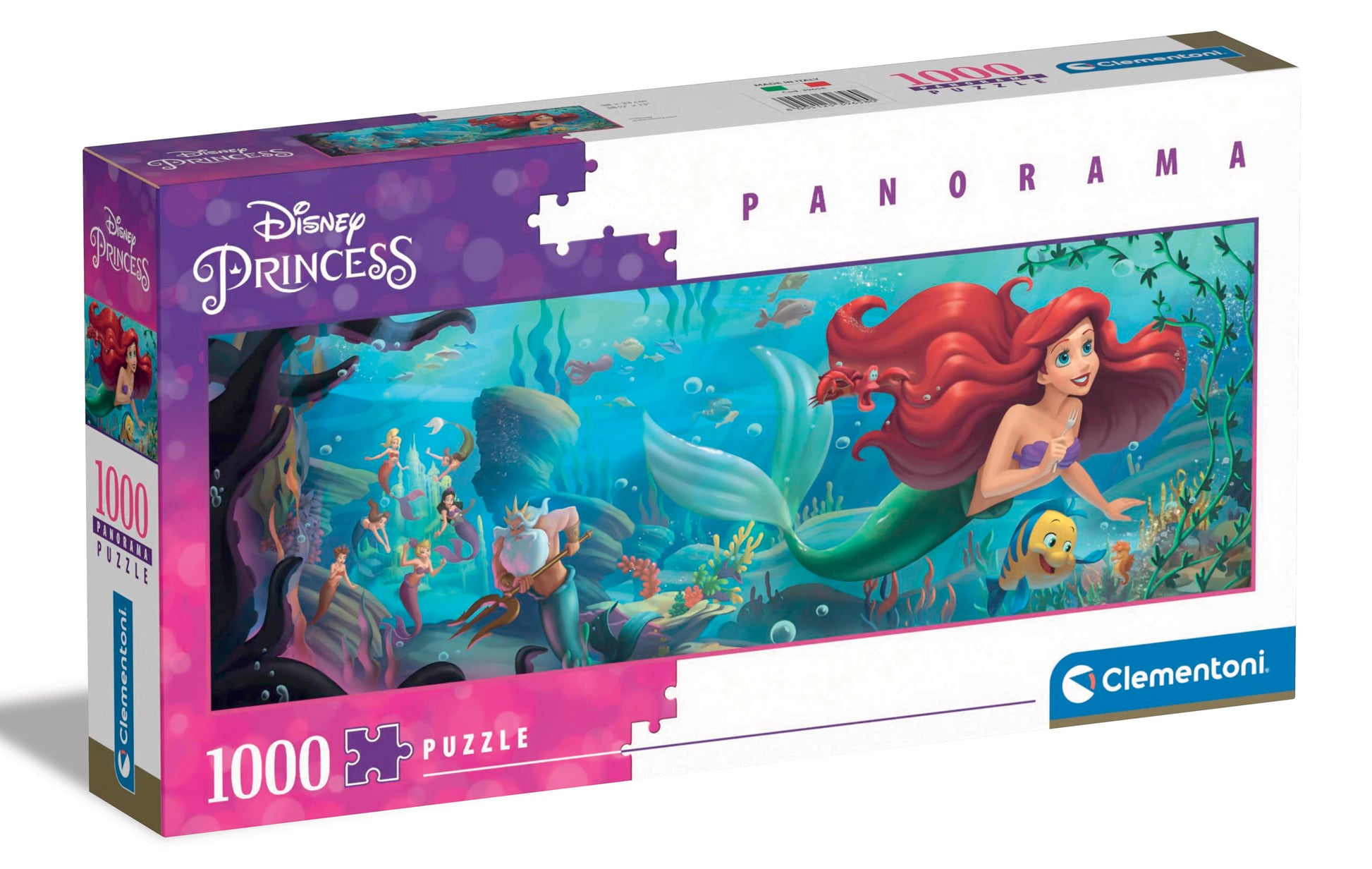 Clementoni - Puzzle Panorama 1000 Disney Malá mořská víla