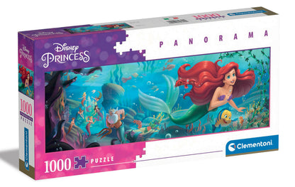 Clementoni - Puzzle Panorama 1000 Disney Malá mořská víla