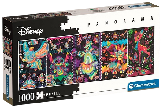 Clementoni - Puzzle 1000 Panoramatické puzzle Disney: Radost