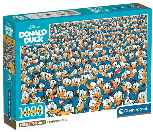 Clementoni - Puzzle 1000 Impossible: Kačer Donald