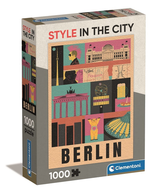 Clementoni - Puzzle 1000 Style in the city Berlin Compact box