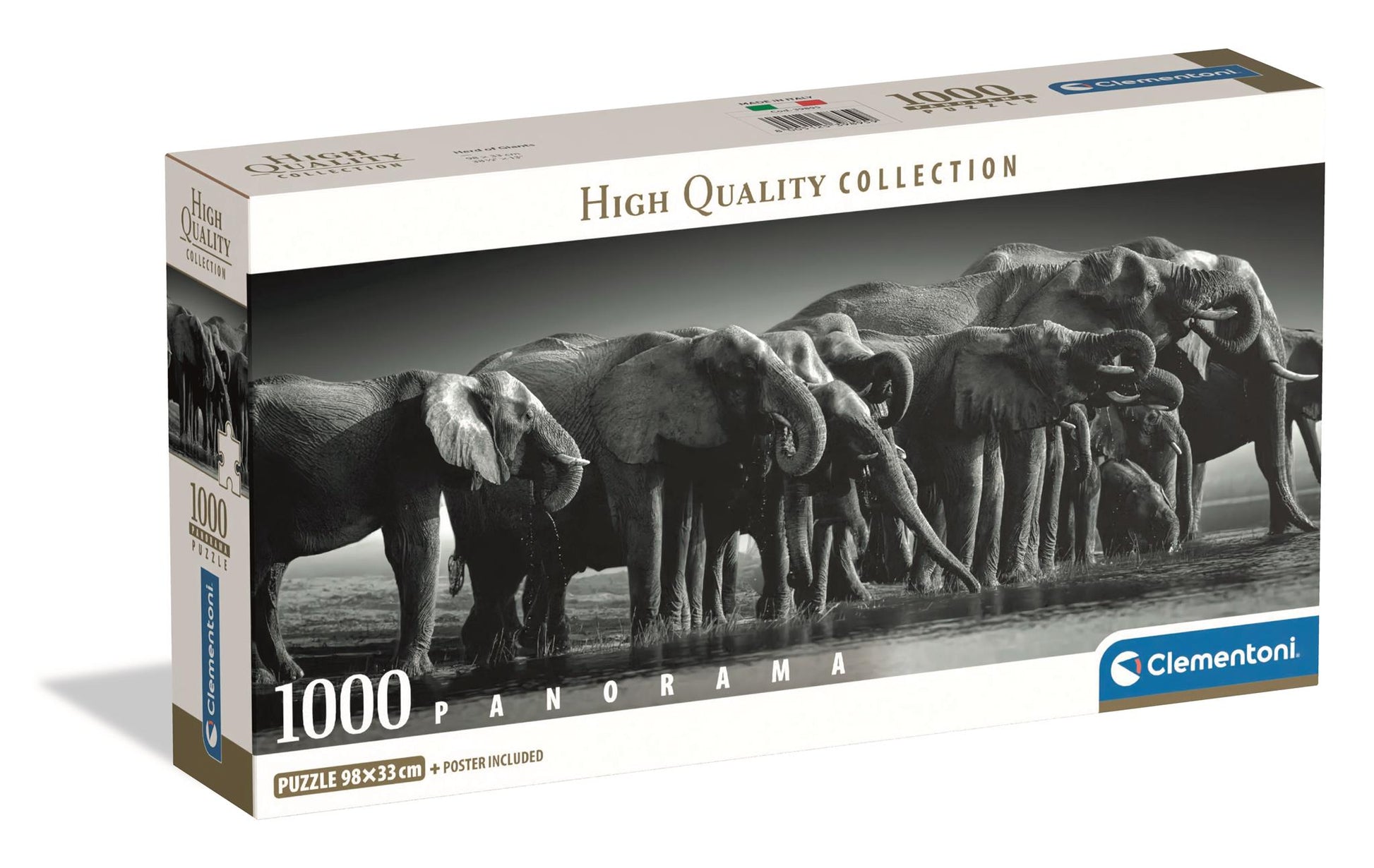 Clementoni - Puzzle 1000 Panorama Stádo obrů