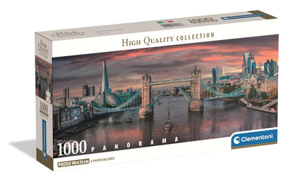 Clementoni - Puzzle 1000 Panorama Přes řeku Temži