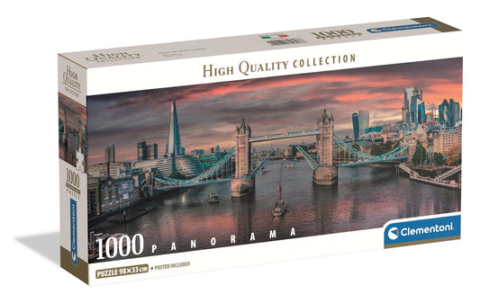 Clementoni - Puzzle 1000 Panorama Přes řeku Temži