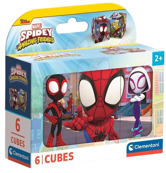 Clementoni - Obrázkové kostky - Spidey a jeho úžasní přátelé 6 kostek