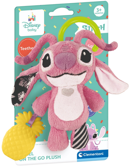 Baby Clementoni - Plyšové chrastítko s úchytem - Stitch Angel