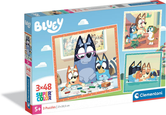 Clementoni - Puzzle 3x48 Bluey