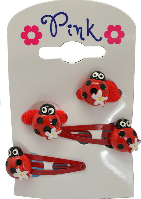 PINK - Sada sponky a gumičky do vlasů BERUŠKA