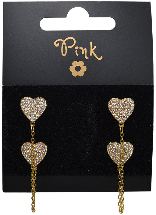 Pozlacené náušnice SRDCE