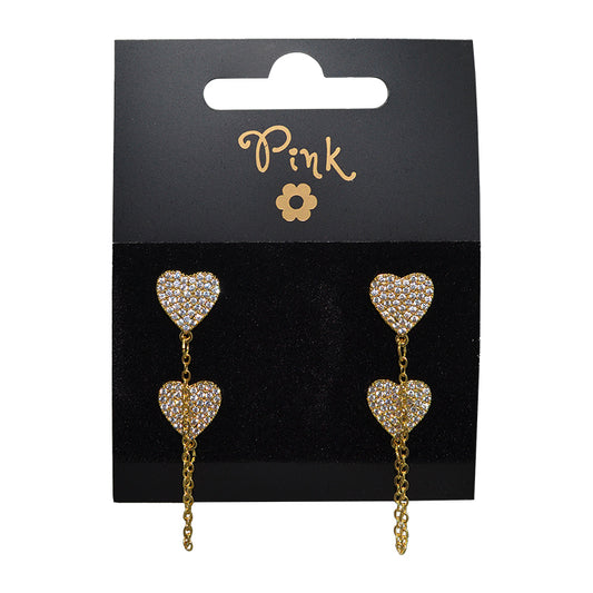 Pozlacené náušnice SRDCE