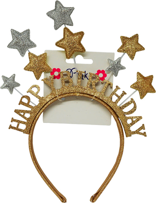 Čelenka HAPPY BIRTHDAY s hvězdičky