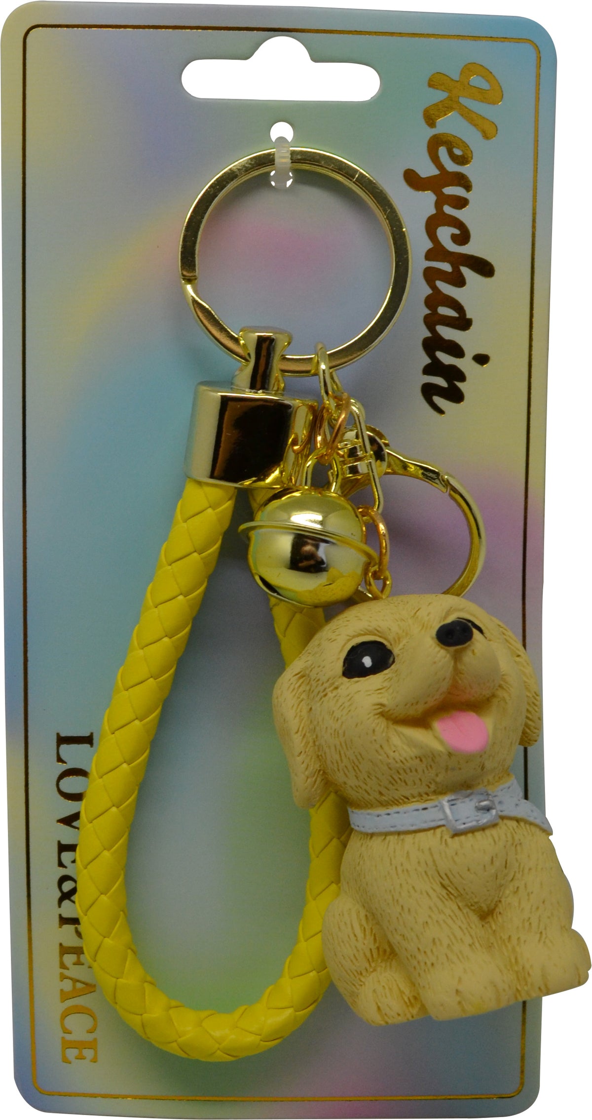 Keychain Přívěsek na klíče - Sedící hnědý pes