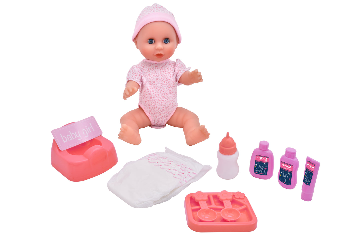 Dolls World - Miminko Olivia 38 cm pije a čůrá se zavíracími očima a příslušenstvím - Image 2