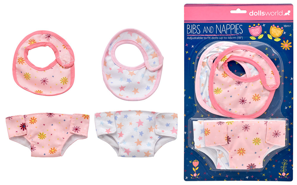 Dolls World - Bryndáky a pleny pro panenky 46 cm