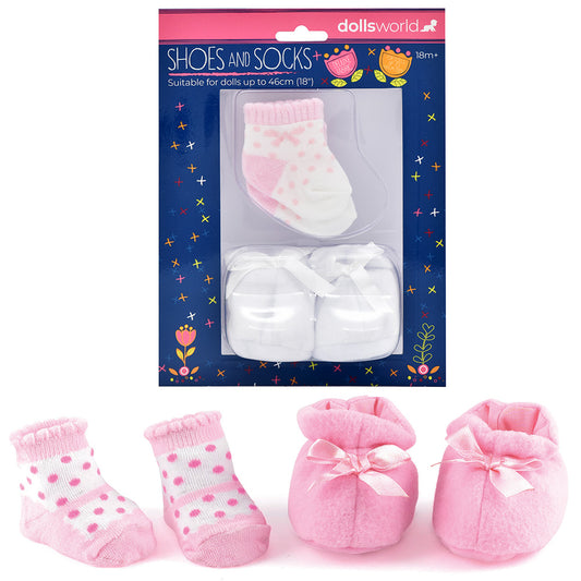 Dolls World - Botičky a ponožky pro panenky 46 cm - 2 druhy