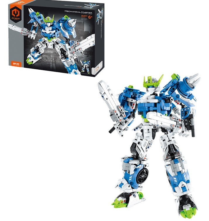 MECHANICAL MASTER - Stavebnice Bojový robot modrý 941 ks