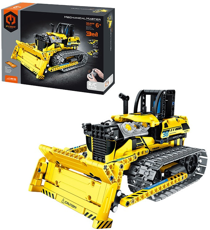 Stavebnice 3v1 R/C Stavební pásové stroje 452 ks