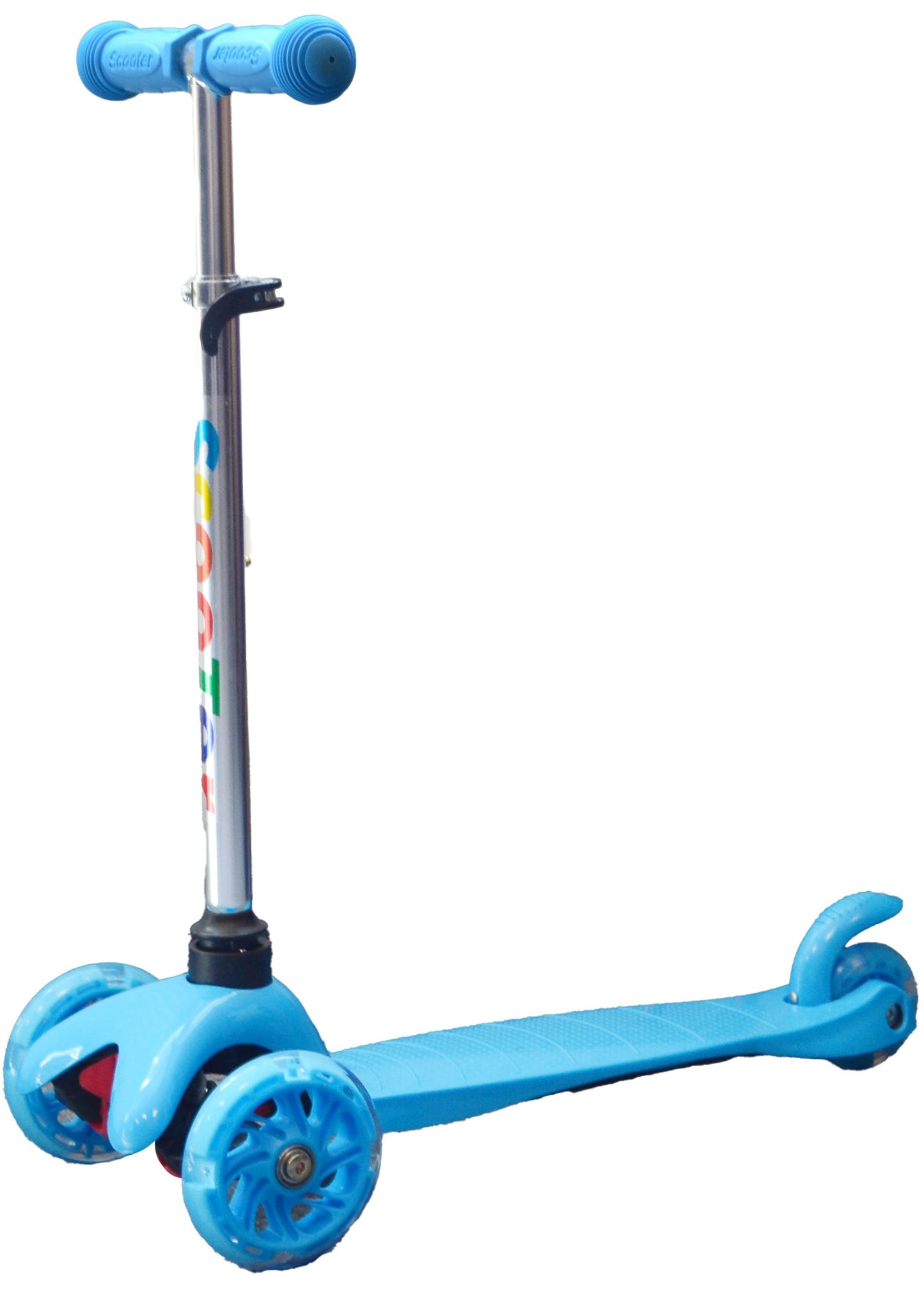 Dětská tříkolová koloběžka SPORT svítící - modrá - Image 2