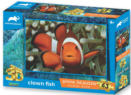 PRIME 3D PUZZLE - Ryba Kloun 63 dílků 10714