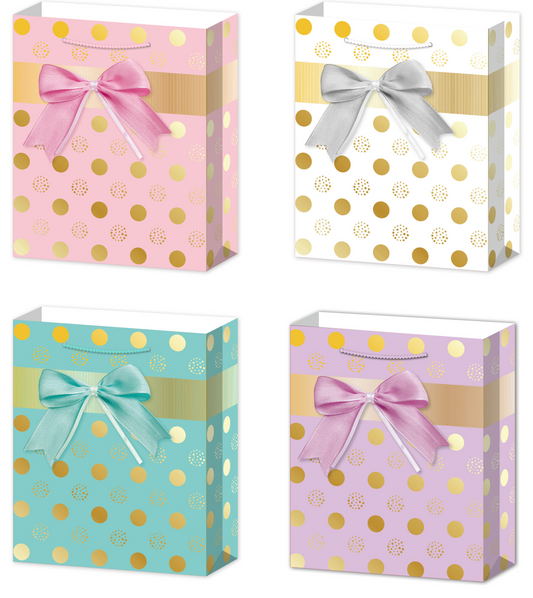 Dárková taška S - Mašle a puntíky