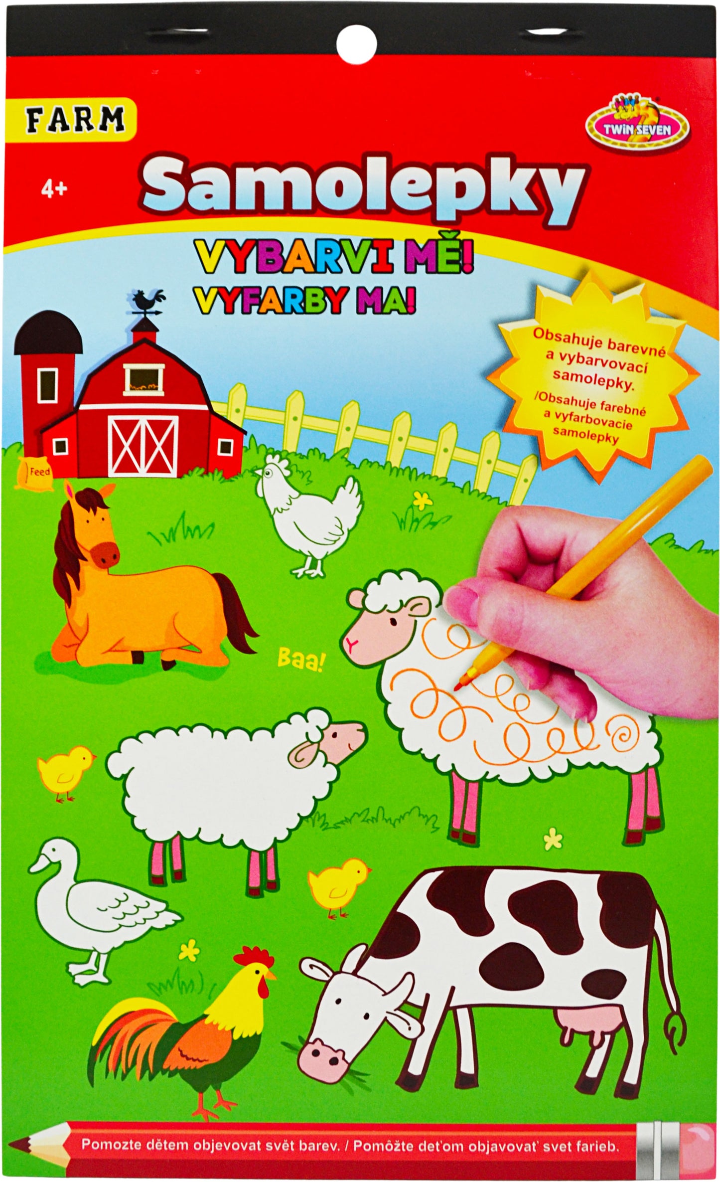 Vybarvovací samolepky - Farma