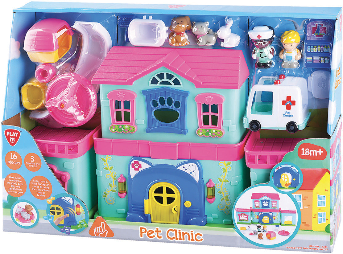 PLAYGO - Klinika pro zvířátka na baterie 16 ks - Image 2