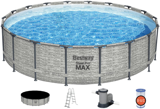 BESTWAY 5618Y - Bazén s konstrukcí Steel Pro Max 549 x 122 cm + kartušová filtrace