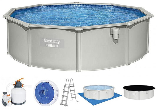 BESTWAY 56384 - Bazén s konstrukcí Hydrium 4.5 x 1.2 m + PÍSKOVÁ FILTRACE