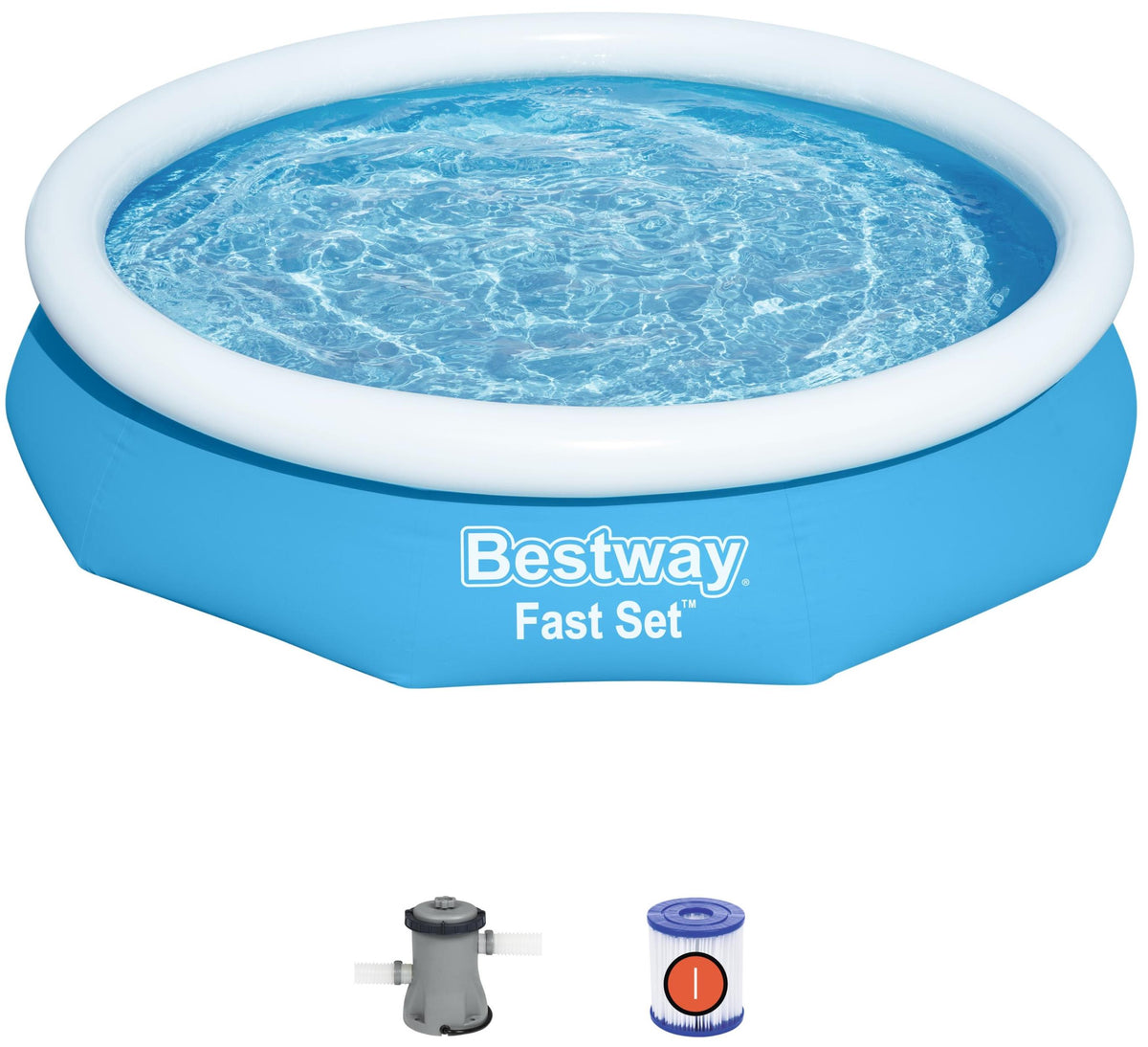 BESTWAY 57458 - Nadzemní bazén kruhový 305 x 66 cm + kartušová filtrace