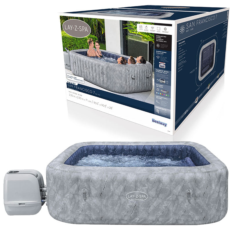BESTWAY 6001Q - Vířivka Lay-Z-Spa® San Francisco HydroJet Pro™ s APP
