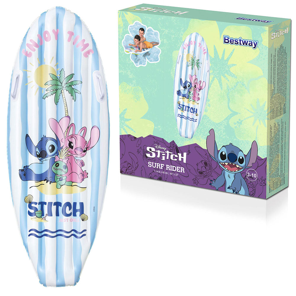 BESTWAY 9104V - Nafukovací surf Disney Stitch s madly 114 cm