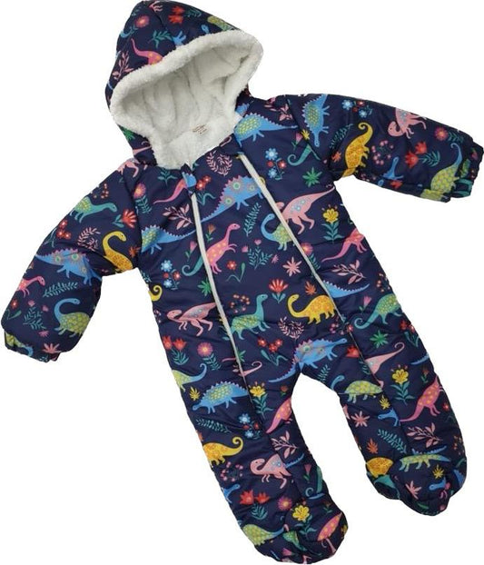 Zimní kombinéza s dinosaury