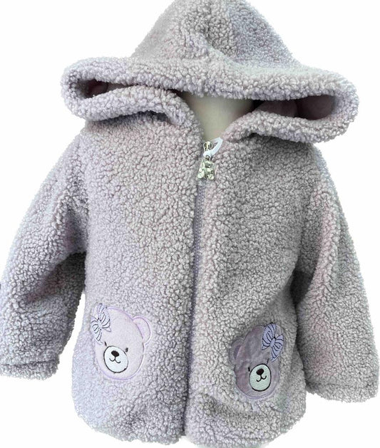 Podzimní bundička fialová - méďa