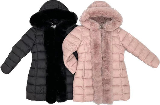 Zimní bunda s kožíškem a kapucí