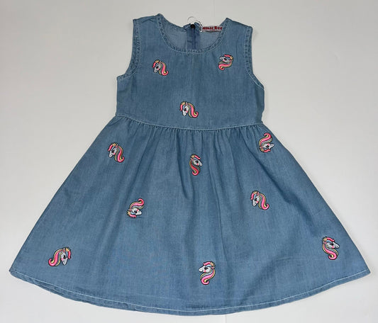 Džínové šaty s koníkem