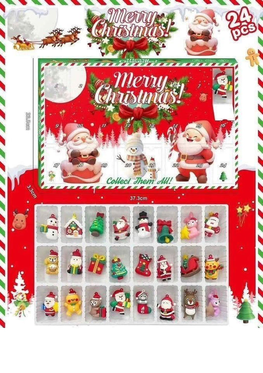 Adventní kalendář s vánočními hračky