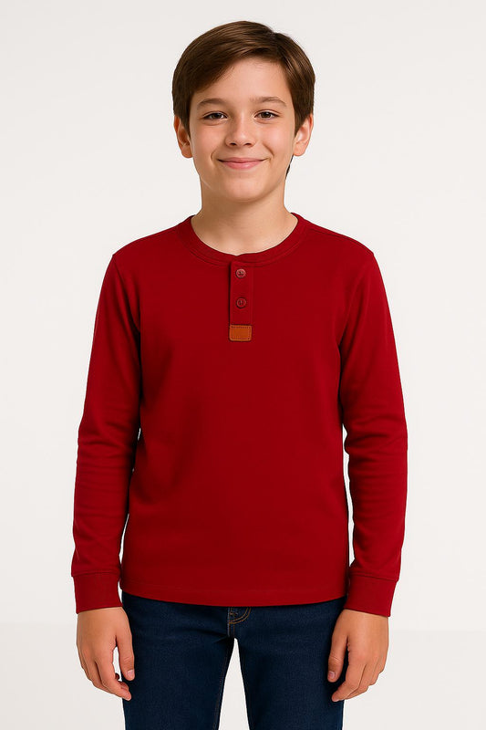 Dětské tričko s dlouhým rukávem a knoflíky