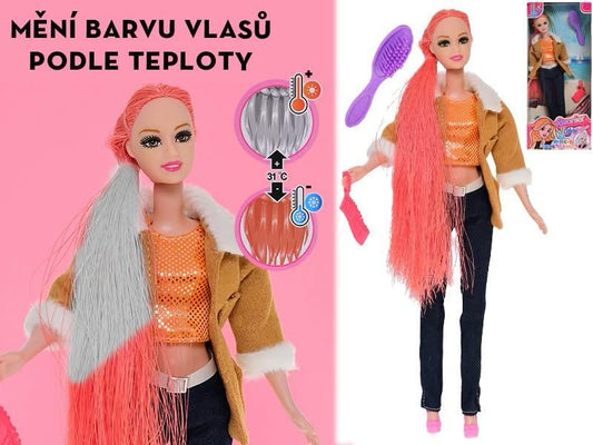 Panenka s kouzelnými vlasy – Mění barvu podle teploty!