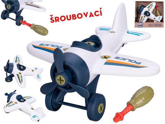 Šroubovací policejní letadlo – DIY stavebnice